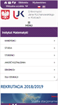 Mobile Screenshot of matematyka.ujk.edu.pl